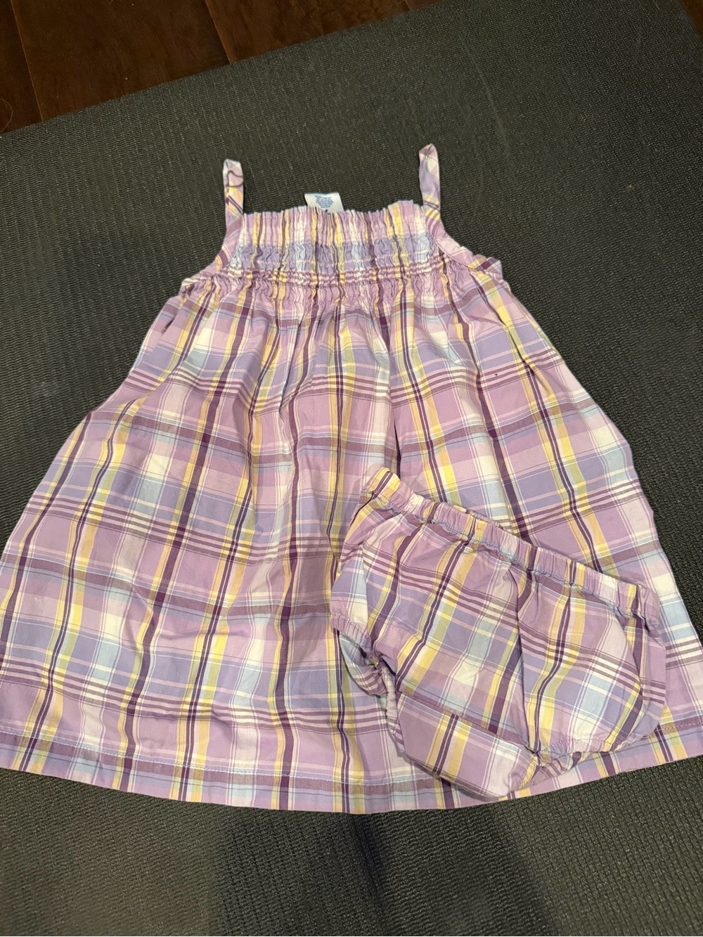Old Navy Purple Plaid Sleeveless Pajama Dress & Bloomers